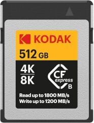 Kodak CFexpress Type B 512GB Memory Card with 1800MBps Read and 1200MBps Write