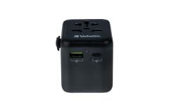 Verbatim UTA-02 Evrensel Seyahat Adaptörü - PD20W / QC / 1xUSB / 1xType-C