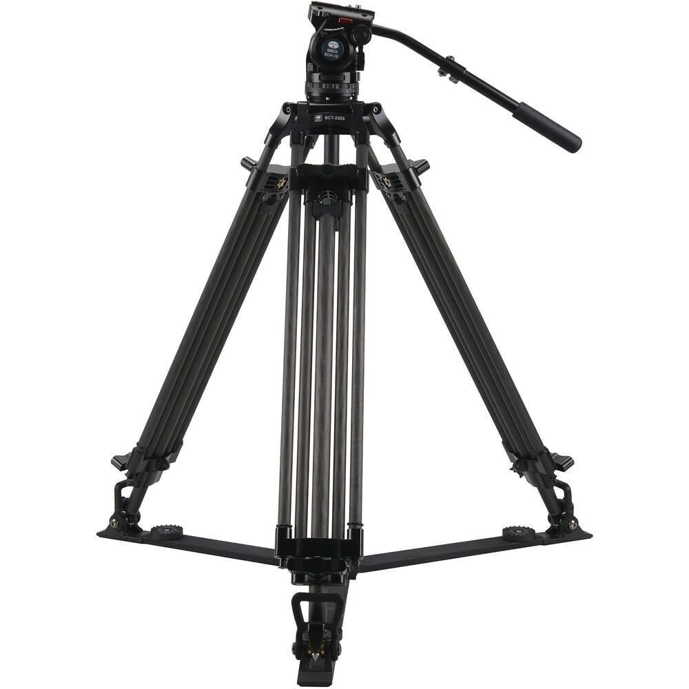 Sirui BCT-2203+BCH-10 Profesyonel Karbon Fiber Video Tripod Kiti