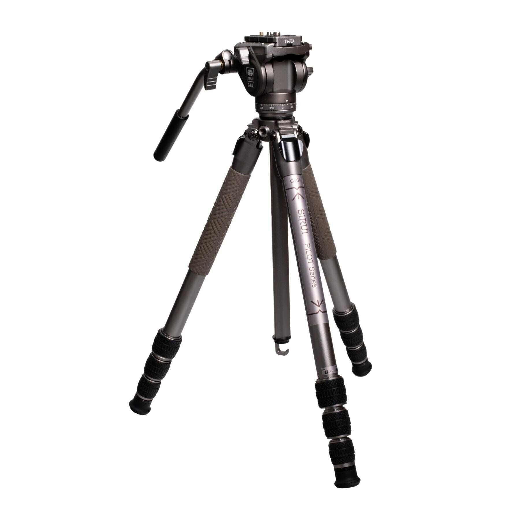 Sirui GT04+GT5 Pilot Series Video Tripod Kiti (Metalik Gri)