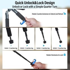Sirui TT-50 Compact Mini Masaüstü Tripodu (Mat Gri)
