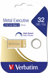 VERBATIM 99105 - 32GB METAL EXECUTIVE USB 3.2 GEN 1 GOLD DRIVE