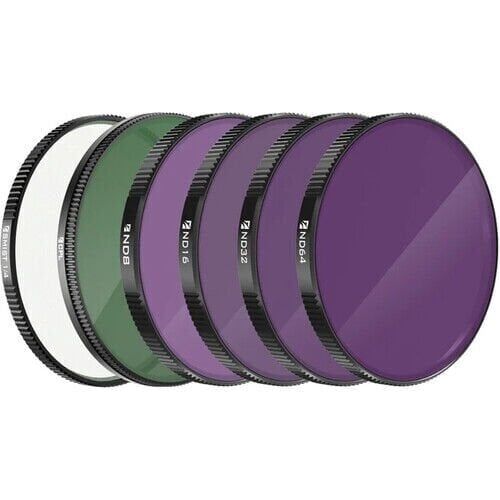 LENS FILTERS-6PACK COMPATIBLE WITH ANAMORPHIC & WIDE ANGLE LENS SNOW MIST 1/4,CPL, ND8, ND16, ND32, ND64