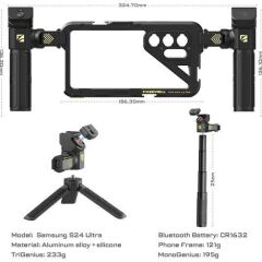 Genius Smartphone Rig Cage for Samsung S24 Ultra