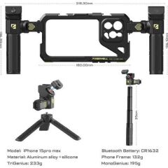 Genius Smartphone Rig Cage for iPhone 15 Pro Max