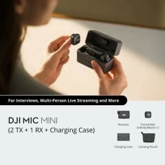 DJI Mic Mini 2 Kişilik Kablosuz Yaka Mikrofonu (2TX+1RX+CC) (Karfo Karacasulu Garantili)