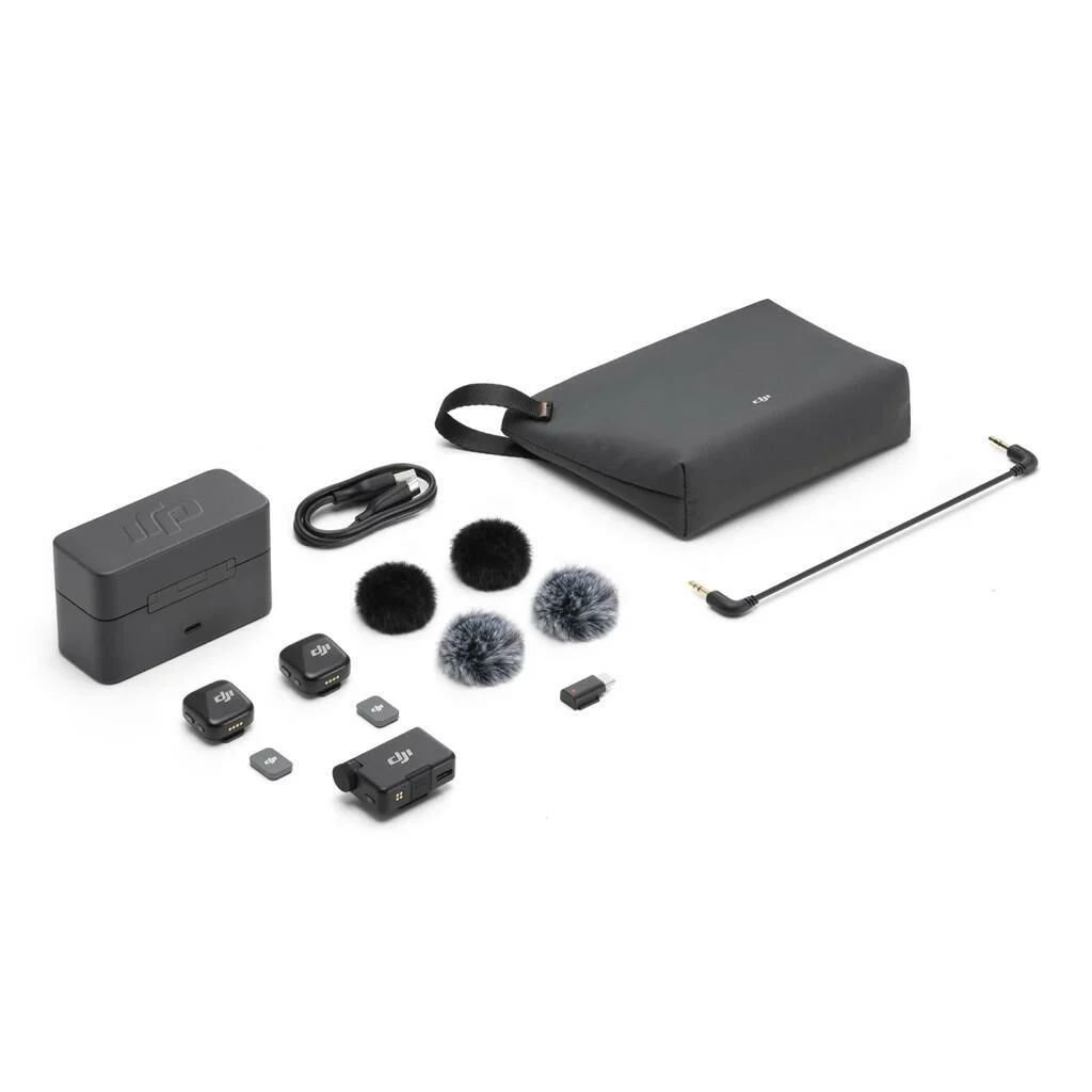 DJI Mic Mini 2 Kişilik Kablosuz Yaka Mikrofonu (2TX+1RX+CC) (Karfo Karacasulu Garantili)