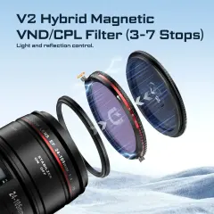 V2 SERIES MAGNETIC HYBRID VND/CPL 3-7 STOPS FILTER 82MM