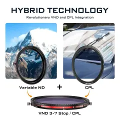 V2 SERIES MAGNETIC HYBRID VND/CPL 3-7 STOPS FILTER 82MM