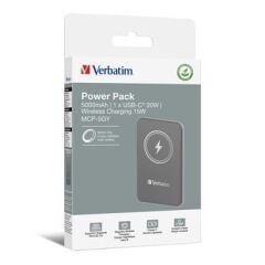VERBATIM 32244 Magsafe 5000 Mah Manyetik Kablosuz Gri Powerbank