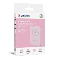 VERBATIM 32248 Magsafe 10000 Mah Manyetik Kablosuz Pembe Powerbank