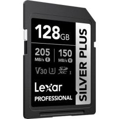 Lexar Professional 128GB 205 MB/s Silver Plus SD Hafıza Kartı