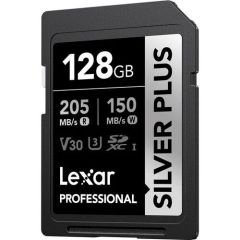 Lexar Professional 128GB 205 MB/s Silver Plus SD Hafıza Kartı
