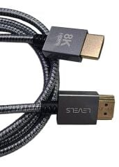 Levels 8K HDMI Kablosu – Altın Uçlu, Örgü Kablo