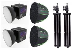 PATONA 4245 SL-80R 80W RGB LED Hızlı Kurulum  60cm Octagon Softbox Video ve Fotoğraf ışığı Çiftli Kit