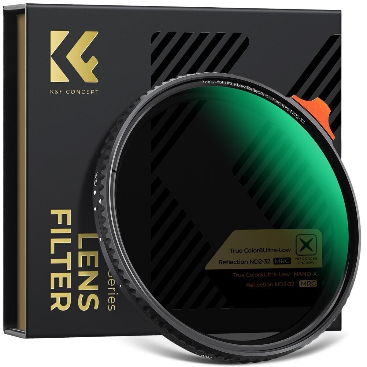 K&F Concept 62mm NANO-X ND2-32  (1-5 Stop) True Color Ultra  Değişken Filtre