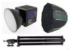 PATONA 4245 SL-80R 80W RGB LED Hızlı Kurulum  60cm Octagon Softbox Video ve Fotoğraf ışığı Tekli Kit