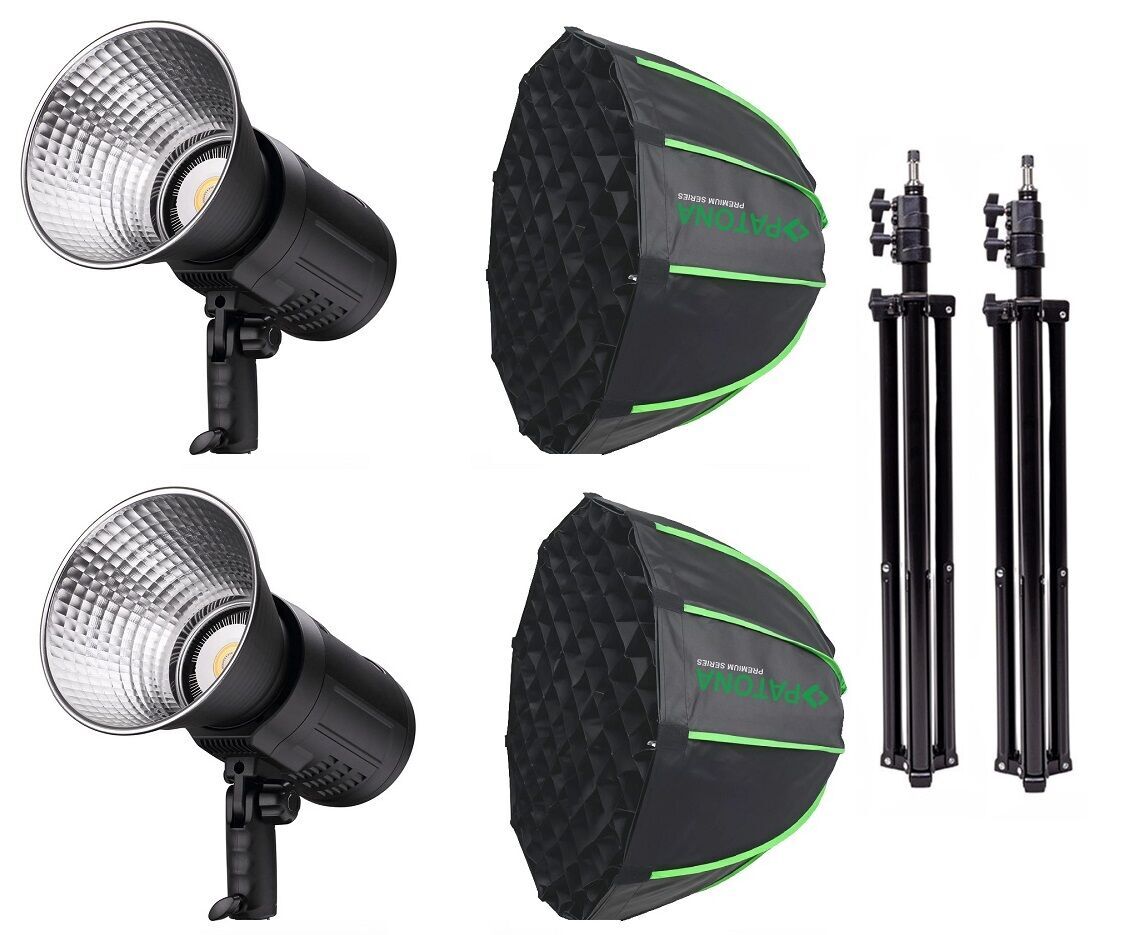 PATONA 4275 LED 80W RGB Hızlı Kurulum  60cm Octagon Softbox Fotoğraf ve Video Işığı Çiftli Kit