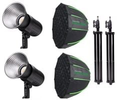 PATONA 4275 LED 80W RGB Hızlı Kurulum  60cm Octagon Softbox Fotoğraf ve Video Işığı Çiftli Kit