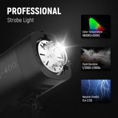 S101-400W Pro Profesyonel Stüdyo Flaşı (Tek)