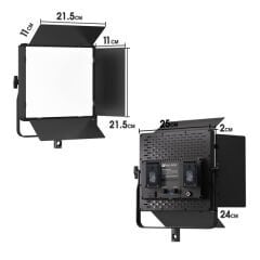 Gdx CF-900R Rgb Led İkili Video ve Fotoğraf Işık Seti