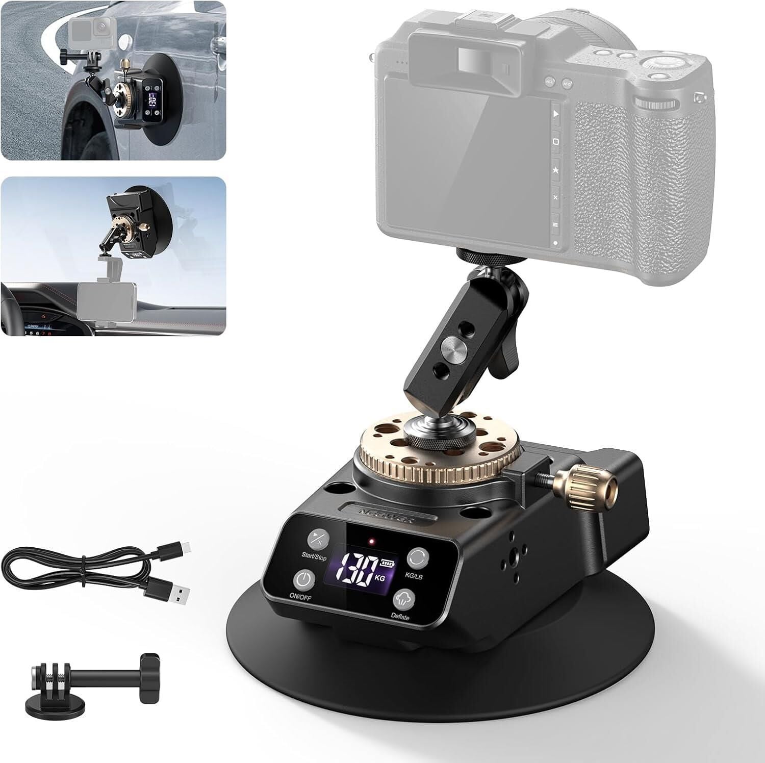 CA017 Motorlu Vantuzlu Aksiyon Kamera Tutucu