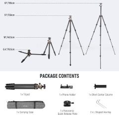 LITETRIP LT35 Karbon Fiber Tripod (49-155cm) 1,13kg