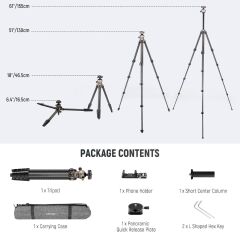 LITETRIP LT35 Karbon Fiber Tripod (49-155cm) 1,13kg