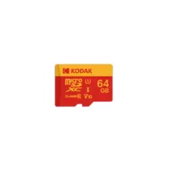 Kodak 64GB UHS-I C10 U1 V10 Micro SD Kart + Adaptör (Kırmızı)