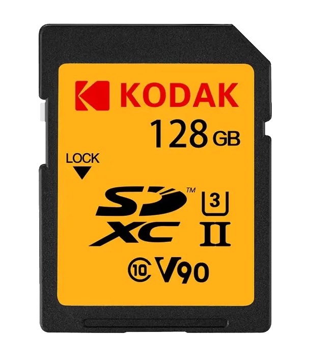 Kodak 128GB UHS-II U3 V90 SD Hafıza Kartı (280MB/s - 240MB/s)