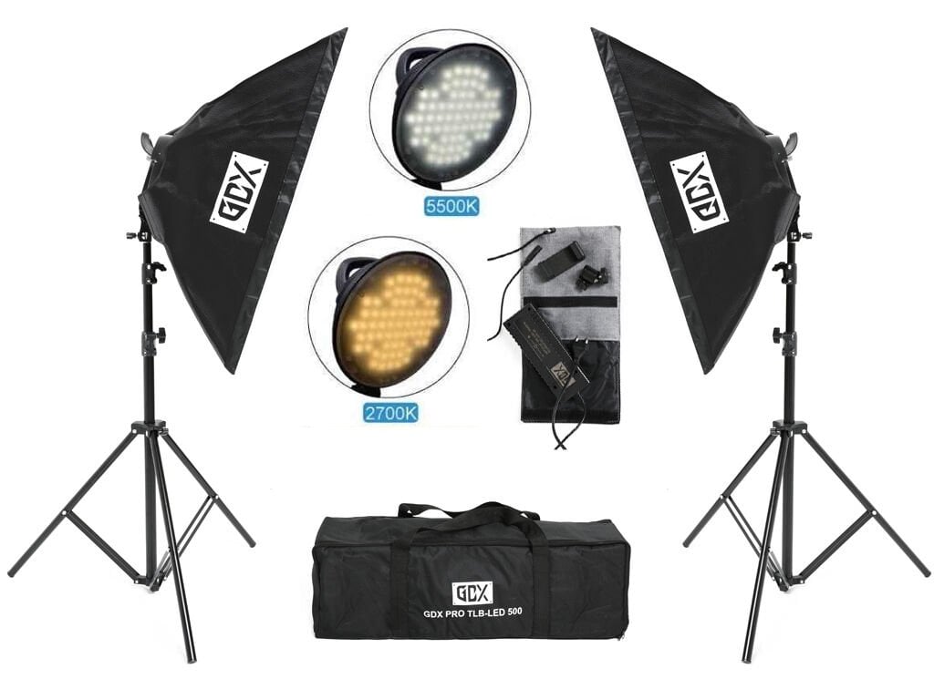 Gdx Pro TLB LED 500 BiColor İkili Set - Fotoğraf & Video Çekim Işığı (Dimmerli)
