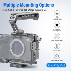 Sirui Full Camera Cage KIT for SONY FX3/FX30 With Top Handle - Gun Metal