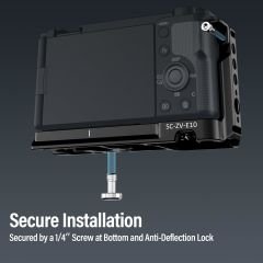 Sirui ZV-E10 Camera Cage with Silicone Grip and HDMI Cable Clamp, Cage for Sony ZV-E10