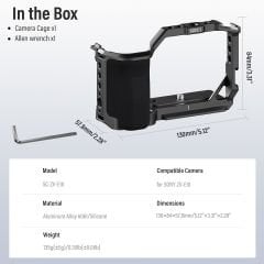 Sirui ZV-E10 Camera Cage with Silicone Grip and HDMI Cable Clamp, Cage for Sony ZV-E10