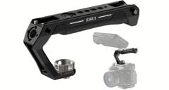 Sirui top Handle with 3/8''-16 ARRI Locating Pins Mount, Camera Cage Silicone Top Handgrip with Cold Shoe with Safety Pins