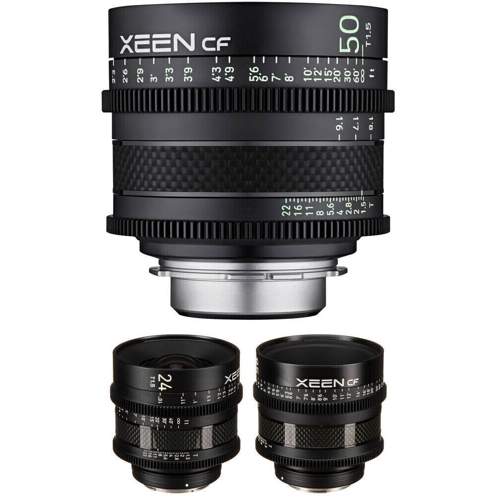 XEEN CF 24, 50, 85mm T1.5 Cine 3'lü Set (Arri PL)