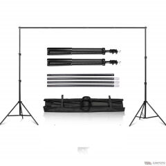 GDX BM400 3'lü Paraflaş Set + Seyyar Fon Perde 3x3 Metre