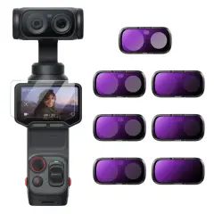 K&F Concept Insta360 Luna Ultra İçin 7 Parça ND Filtre Seti (ND8, ND16, ND32, ND64, ND128, ND256, ND1000)