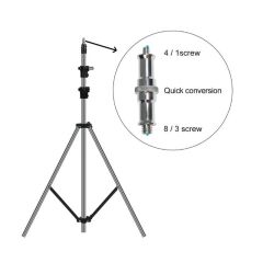 GVM 280cm Paslanmaz Çelik Işık Ayağı