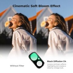 K&F Concept Insta360 Luna Ultra İçin Black Mist 1/4 Filtre