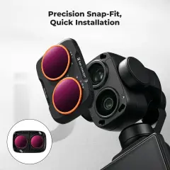 K&F Concept Dji Osmo Pocket 4P İçin Değişken ND Filtre (ND32-512)(Plastik)