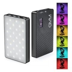 GVM 8RS RGB Kamera Üstü Dahili Akülü Mobil Led Işık (11x7cm)