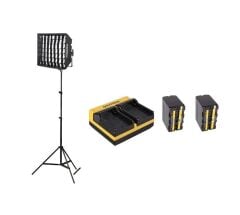 Godox LP600R K2 RGB Tek'li Panel LED Işık Kiti (Bataryalı)