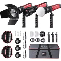 GVM PD60C 60W RGB Dahili Akülü 3'lü LED Işık Seti