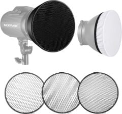 NEEWER 7 İnç Reflektör ve 20°/40°/60° Petek Izgara Seti