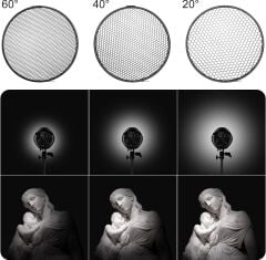 NEEWER 7 İnç Reflektör ve 20°/40°/60° Petek Izgara Seti
