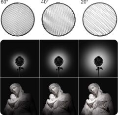 NEEWER 7 İnç Reflektör ve 20°/40°/60° Petek Izgara Seti