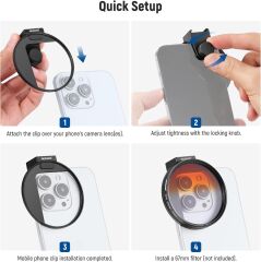 NEEWER LA006 67mm Telefon Filtre Yuvası Klipsi