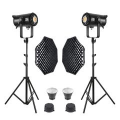 GDX EXC-400C-II 2'li Full Set (Gridli 95cm Octagon + 260 cm Kalın Işık Ayağı)