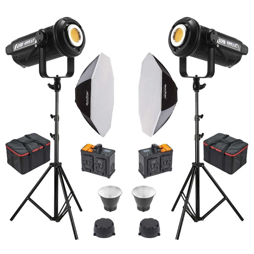GDX LV-700C-II 2'li Full Set (95 cm Bowens Octagon Softbox + 260 cm Kalın Işık Ayağı)